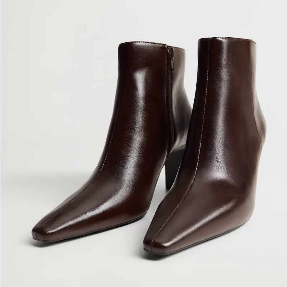 Mango heel zipped boots NWT